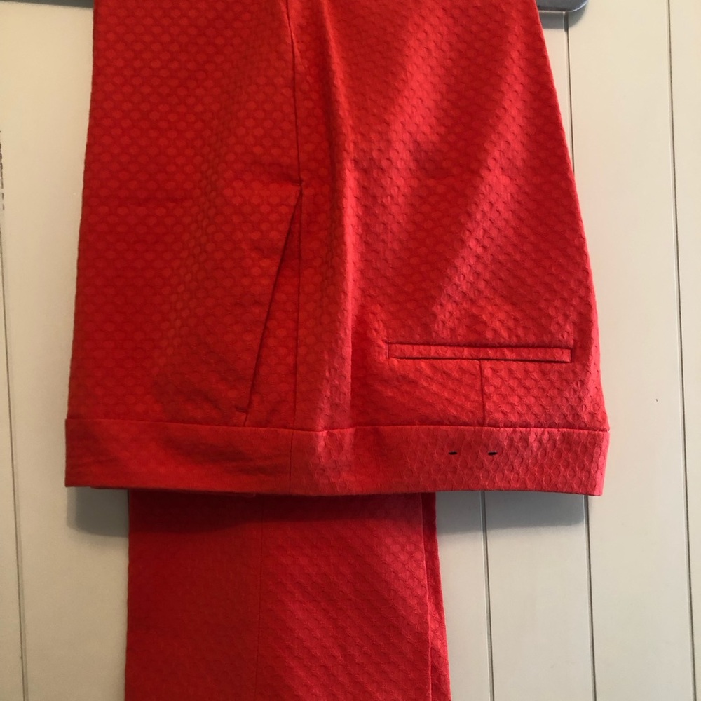 Semi flare textured pants